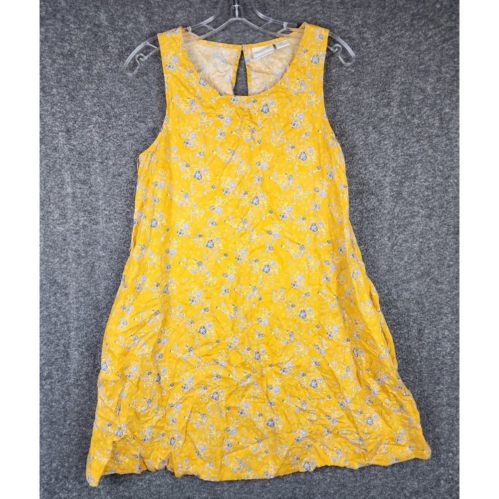 Rachel Zoe Linen Shift Dress Womens Small Floral‎ Sleeveless Pockets